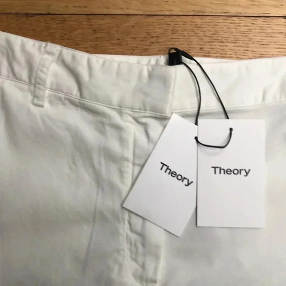 NWT Theory White Treeca 2 Cuff Patton Pant. Size 14 - Picture 2 of 8